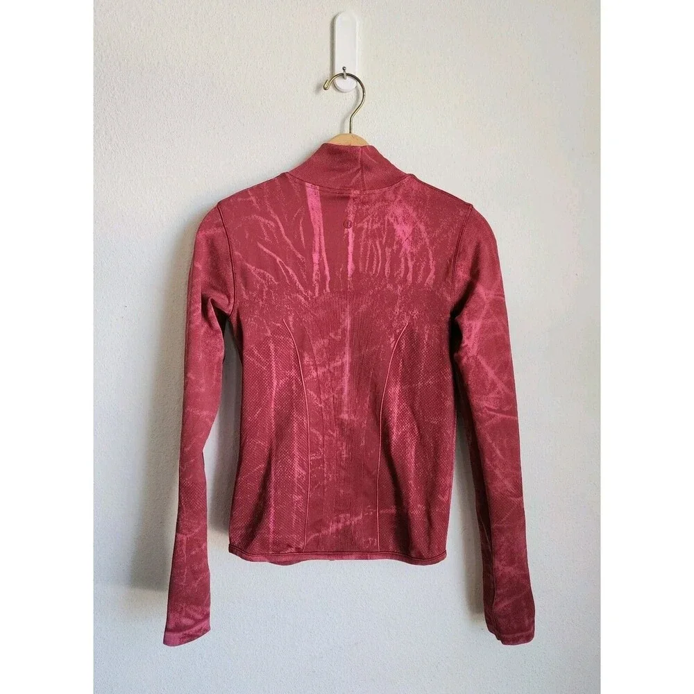 Lululemon Womens 6 Ebb‎ to Street Define Jacket Wash Stone Chianti Red EXCELLENT - Picture 4 of 15